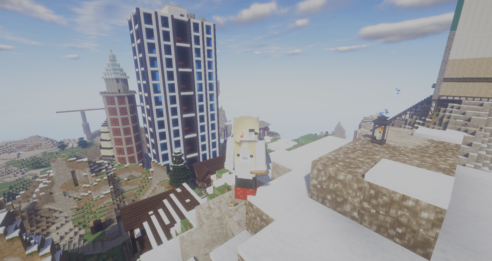 右に見えるのが町湯フロントビルで、左に見えるのが町湯十一階